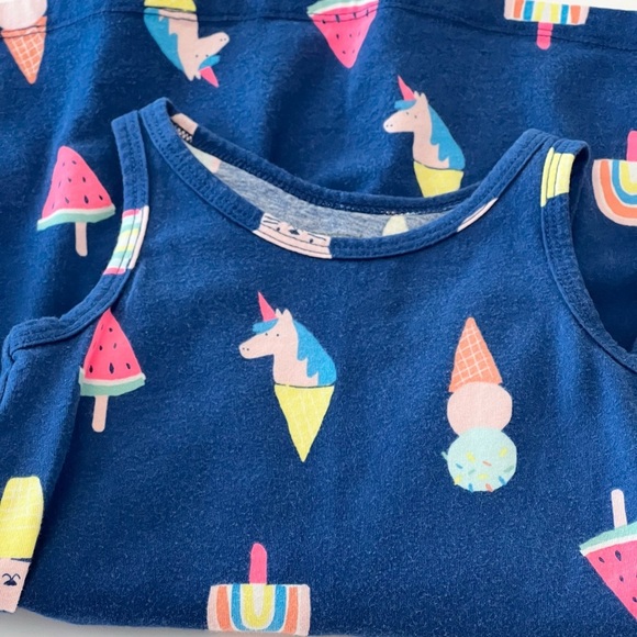 ⚡️4/$20⚡️Carter's Kids Navy Unicorn and Ice Cream Dress | Girls 3T - Picture 5 of 9